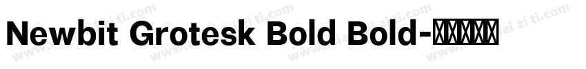Newbit Grotesk Bold Bold字体转换